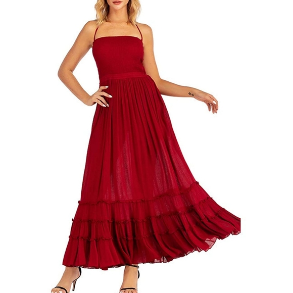Women's summer dress sexy backless maxi long dres - Picture 6 of 14